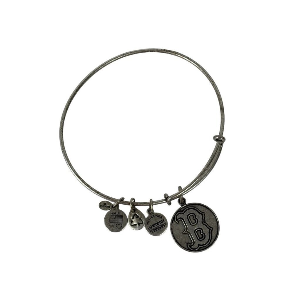 Alex and Ani Boston Red Sox Charm Silver Tone Bangle Braclet Made in the USA MLB